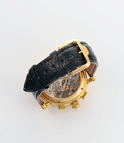 La Rattrapante with Annual Calendar in Yellow Gold