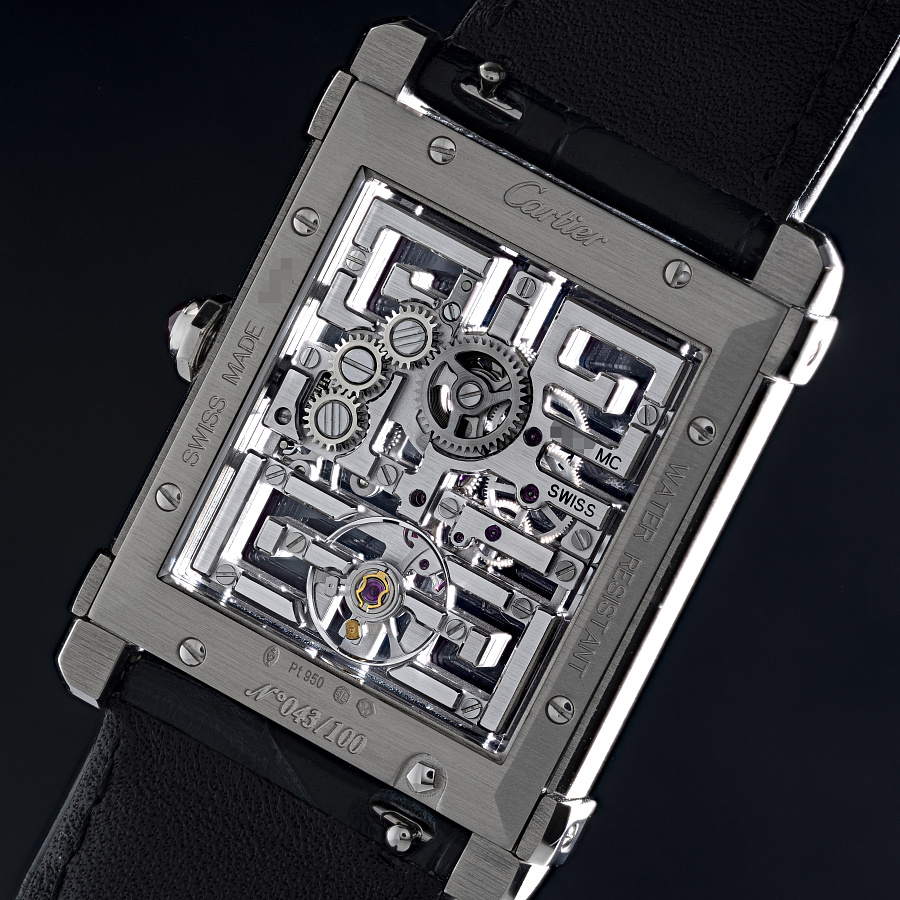 Tank Chinoise Skeleton in Platinum