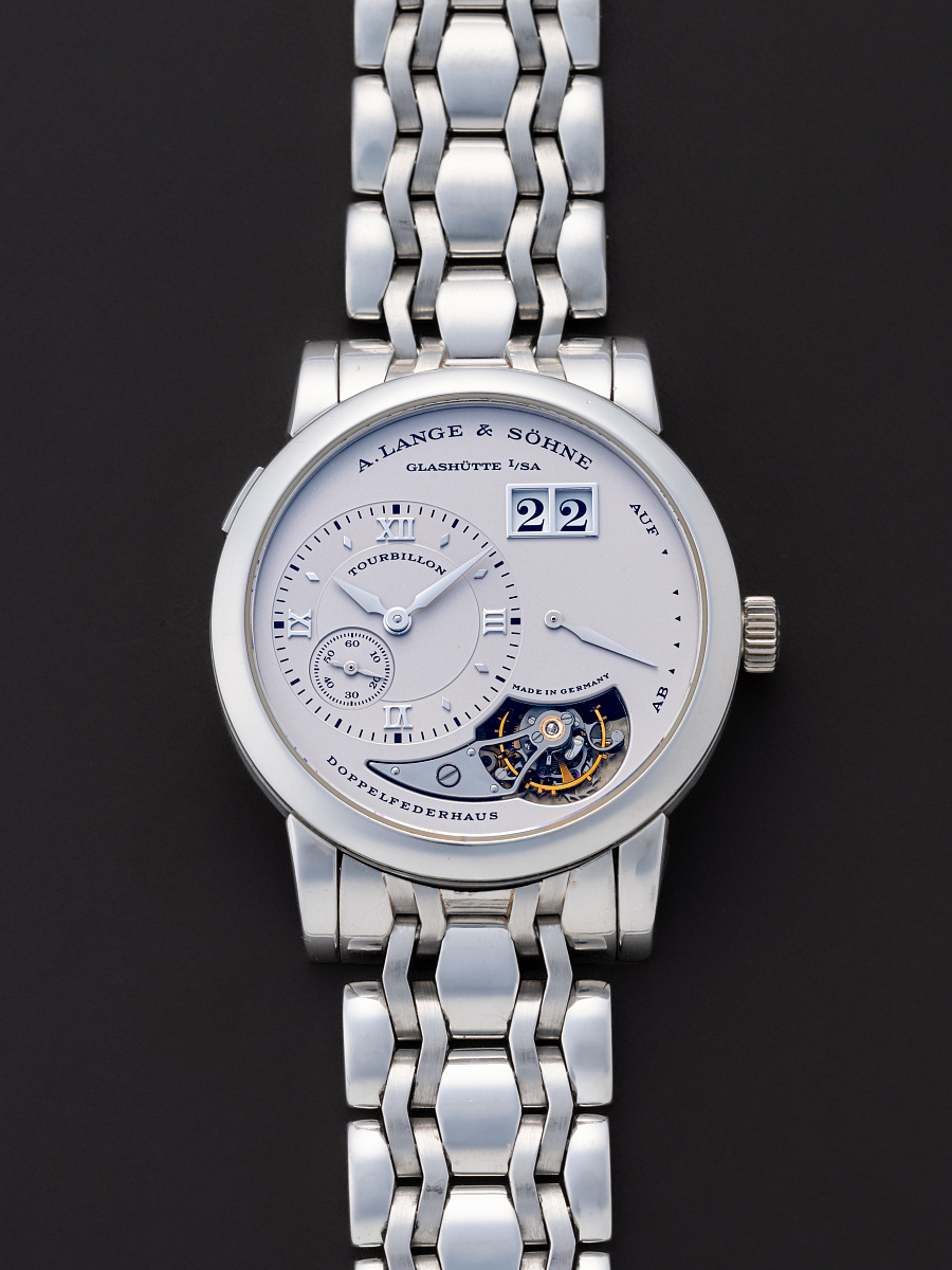 Lange 1 Tourbillon in Platinum on a Wellendorff Bracelet