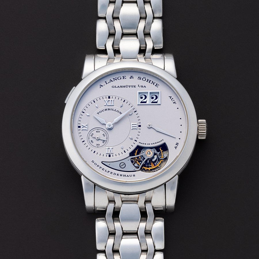 Lange 1 Tourbillon in Platinum on a Wellendorff Bracelet