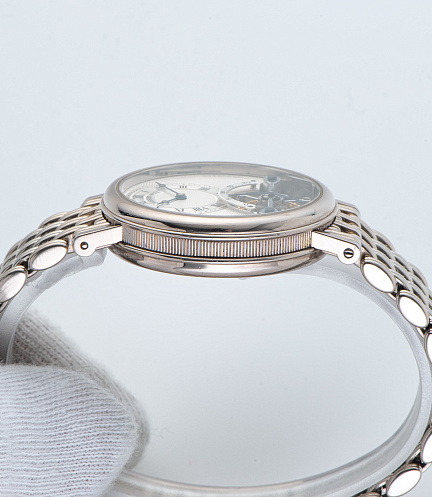 Tourbillon in White Gold with White Bracelet