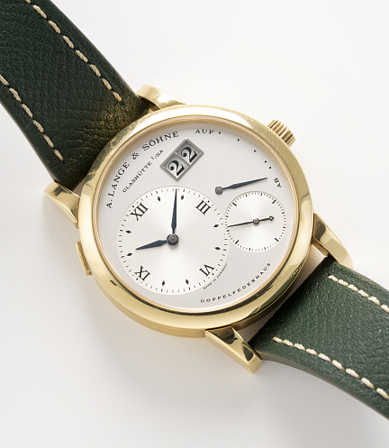 Lange 1 in Yellow Gold with Blue Hands