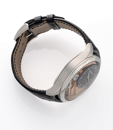 Signature 1 in Stainless Steel with Salmon Dial and Black Sub-dial