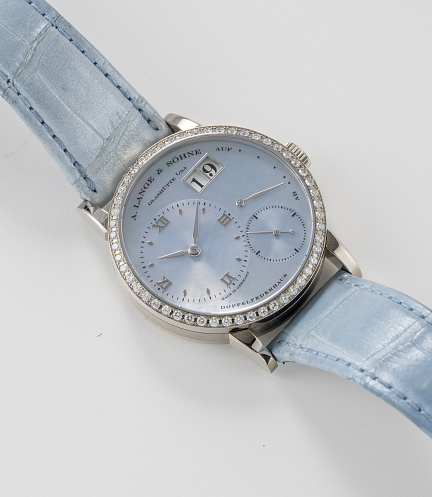 Small Lange 1 in White Gold with Blue MOP Dial LE to 20 pieces