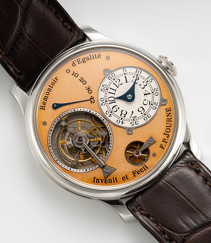 Tourbillon Souverain in 38mm Platinum Case with Brass Movement and Pink Dial
