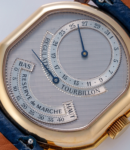 Regulateur Tourbillon in Yellow Gold with Clous de Paris "Ripe Banana"