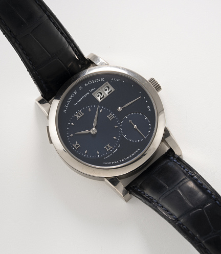 Lange 1 in White Gold with Blue Dial with Extract from Archives