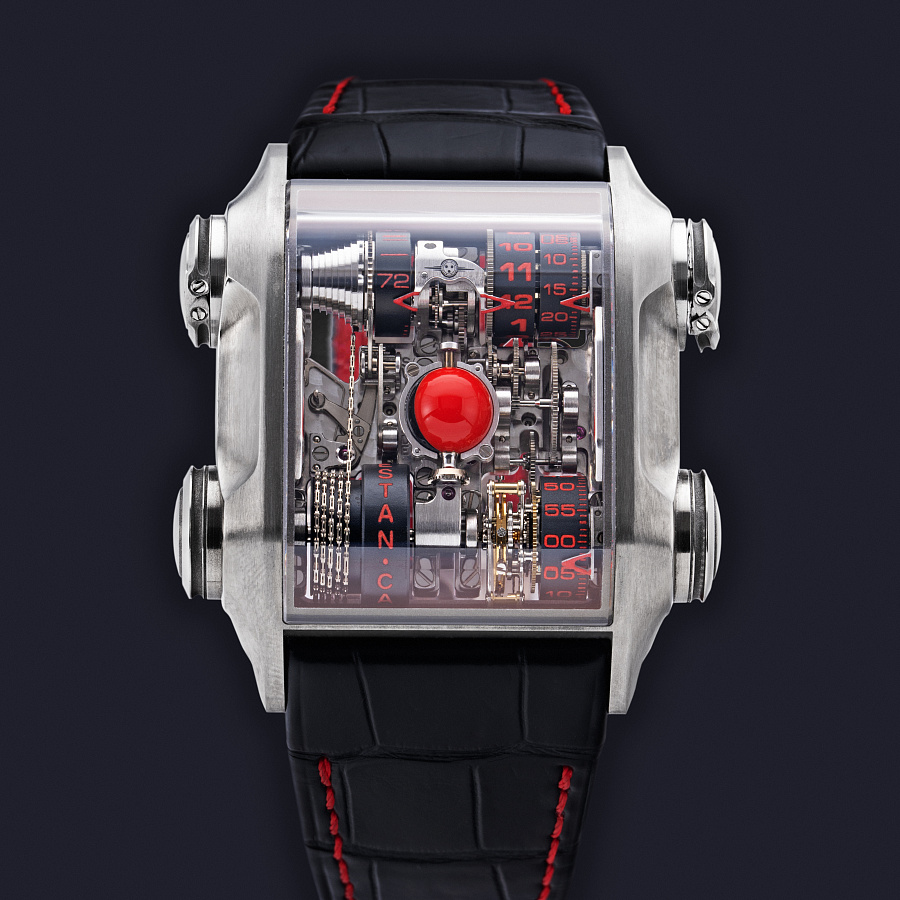 Kronoconcept Terra Luna Skeleton Vertical Tourbillon Piece Unique 1/1 in Titanium