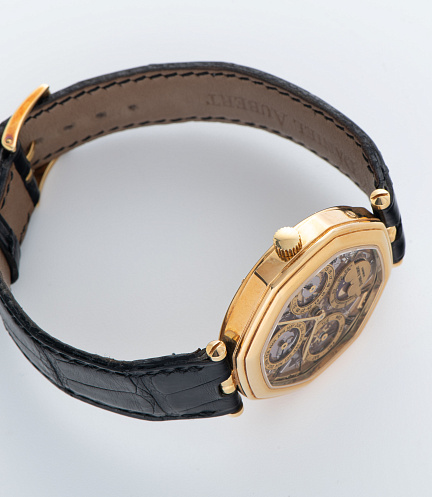 Lys Royal Gold Skeleton Ultra-thin Perpetual Calendar Piece Unique
