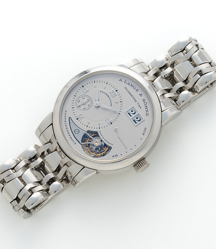 Lange 1 Tourbillon in Platinum on a Wellendorff Bracelet