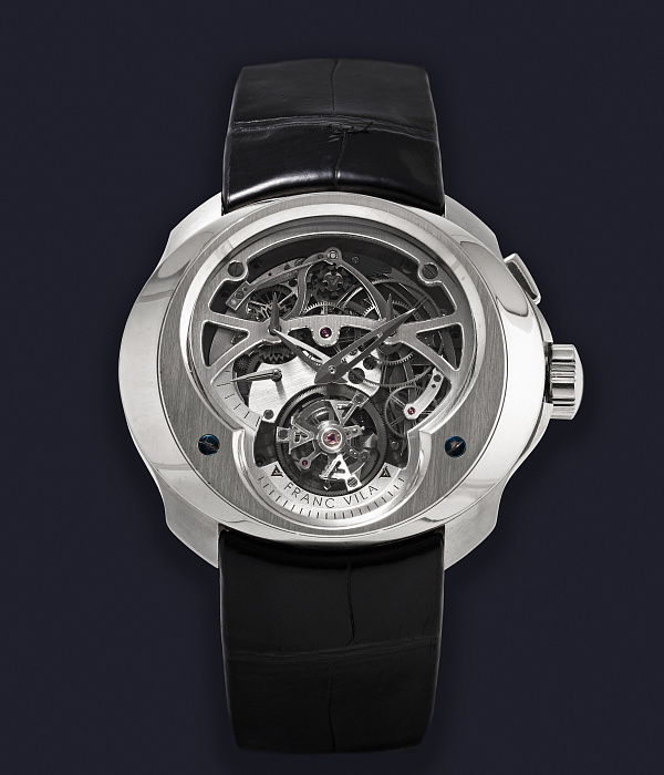 Cuatro Tourbillon Monopusher Chronograph in Stainless Steel