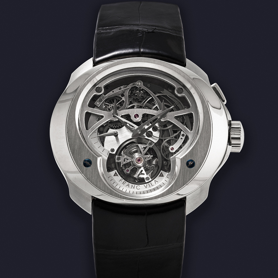 Cuatro Tourbillon Monopusher Chronograph in Stainless Steel