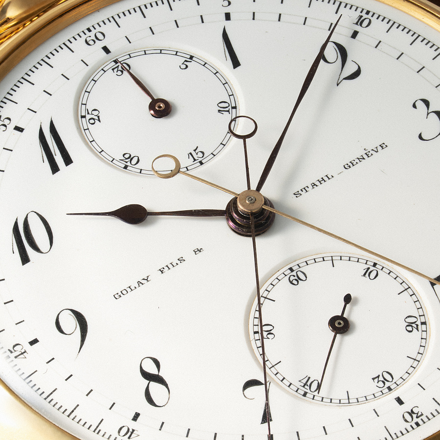 Grande & Petite Sonnerie with Minute Repeater and Rattrapante Lepine Pocket Watch in Yellow Gold