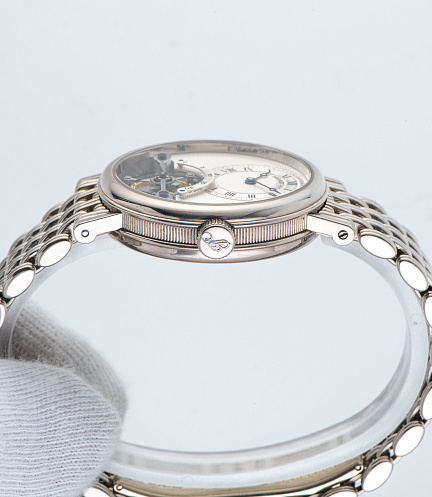 Tourbillon in White Gold with White Bracelet