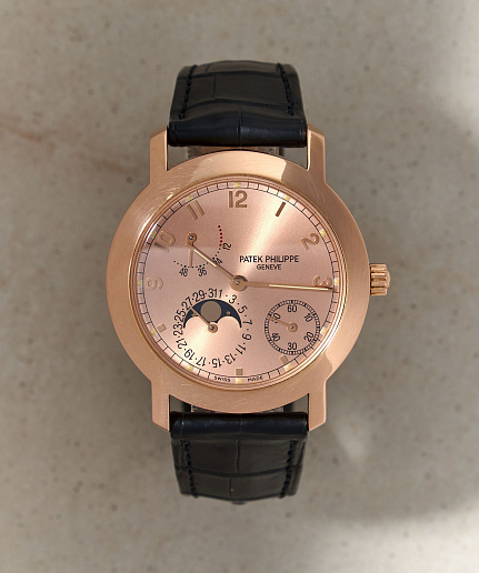 Power Reserve Moon Phase in Rose Gold with Salmon Dial