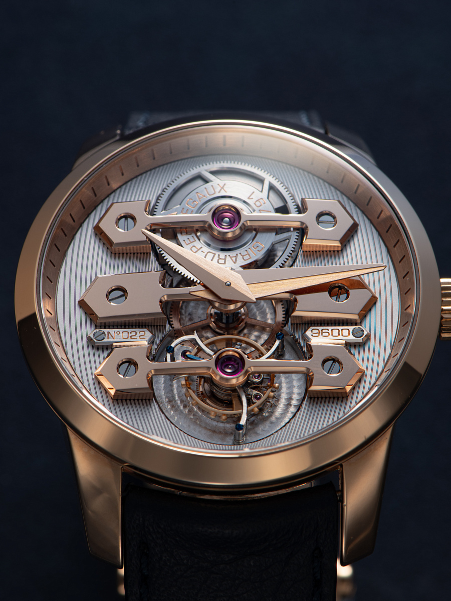 Tourbillon with Three Gold Bridges in Rose Gold