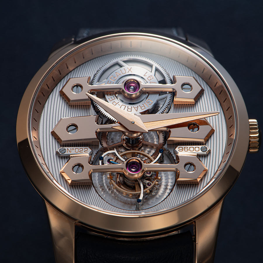 Tourbillon with Three Gold Bridges in Rose Gold