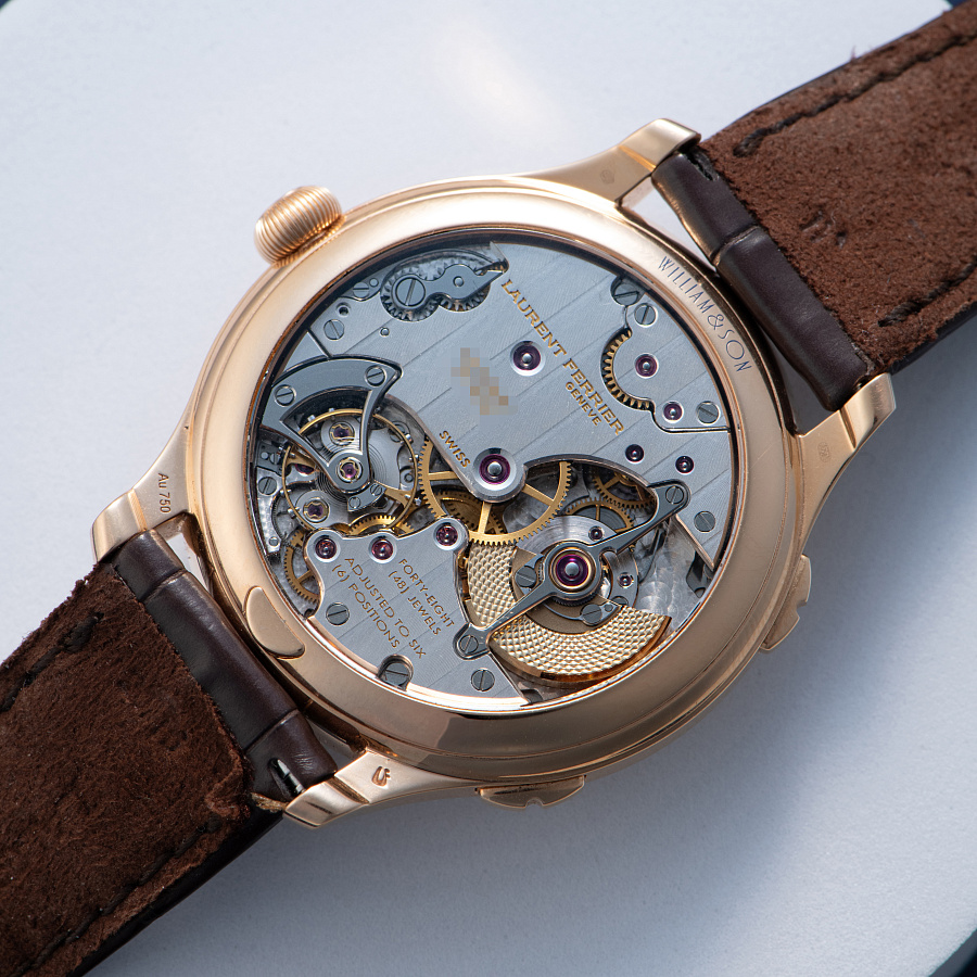 Galet Traveller Night Blue in Rose Gold with Enamel Dial by Anita Porchet