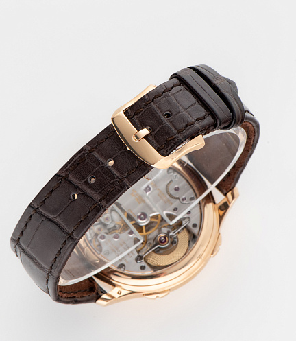 Galet Traveller Night Blue in Rose Gold with Enamel Dial by Anita Porchet