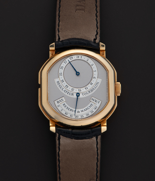 Regulateur Tourbillon in Yellow Gold with Clous de Paris