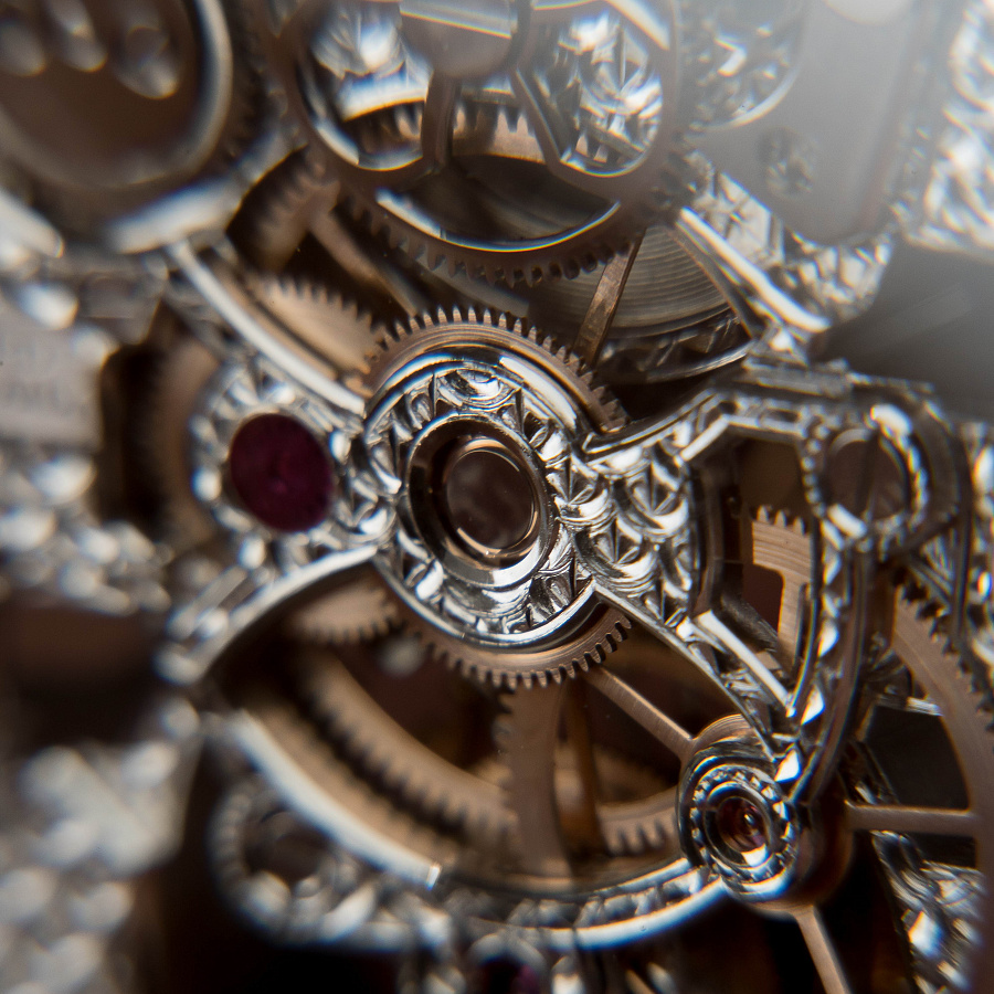 Triple Bridge Skeleton Tourbillon in Platinum