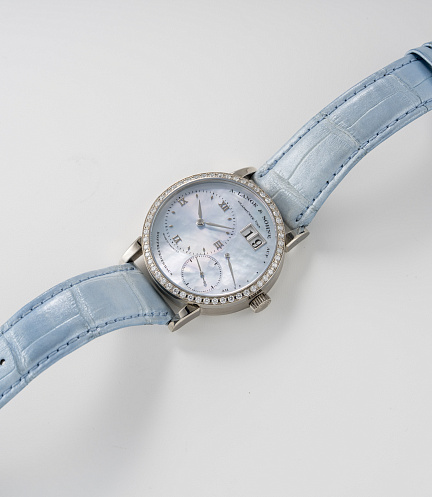 Small Lange 1 in White Gold with Blue MOP Dial LE to 20 pieces