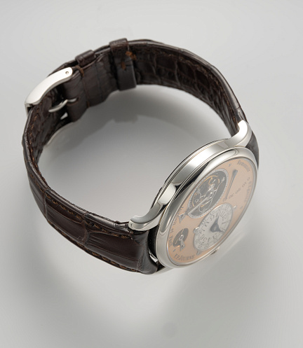 Tourbillon Souverain in 38mm Platinum Case with Brass Movement and Pink Dial