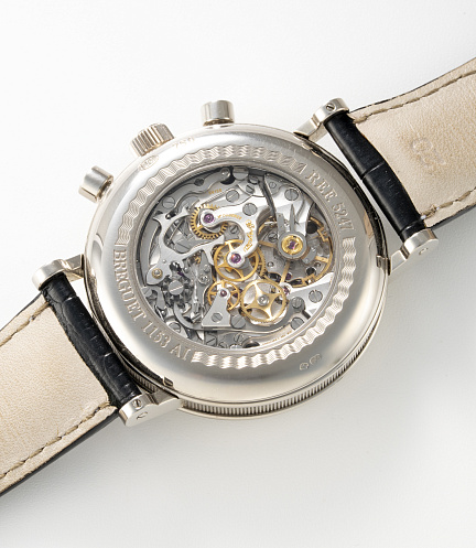 Classique Chronograph in White Gold with Enamel Dial