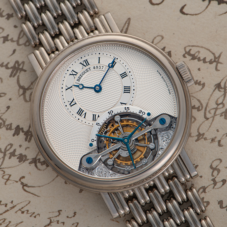 Tourbillon in White Gold with White Bracelet