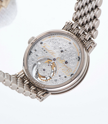 Tourbillon in White Gold with White Bracelet
