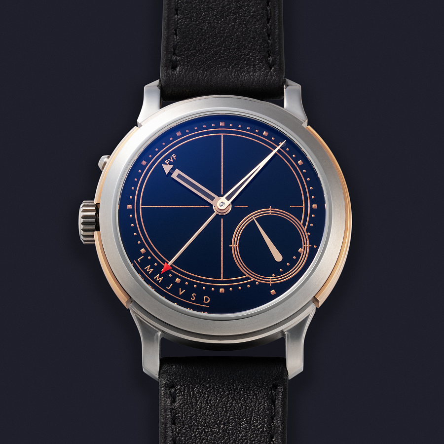 2 Time-Day Intrepido ARTedition in Rose Gold and Titanium with Onyx Dial